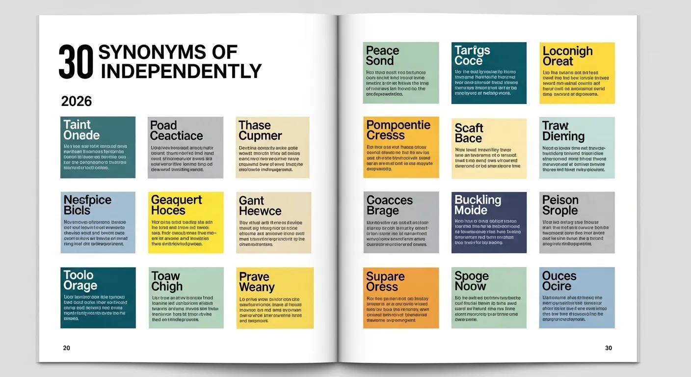 30 Synonyms of Independently with Example and Explanation 2026