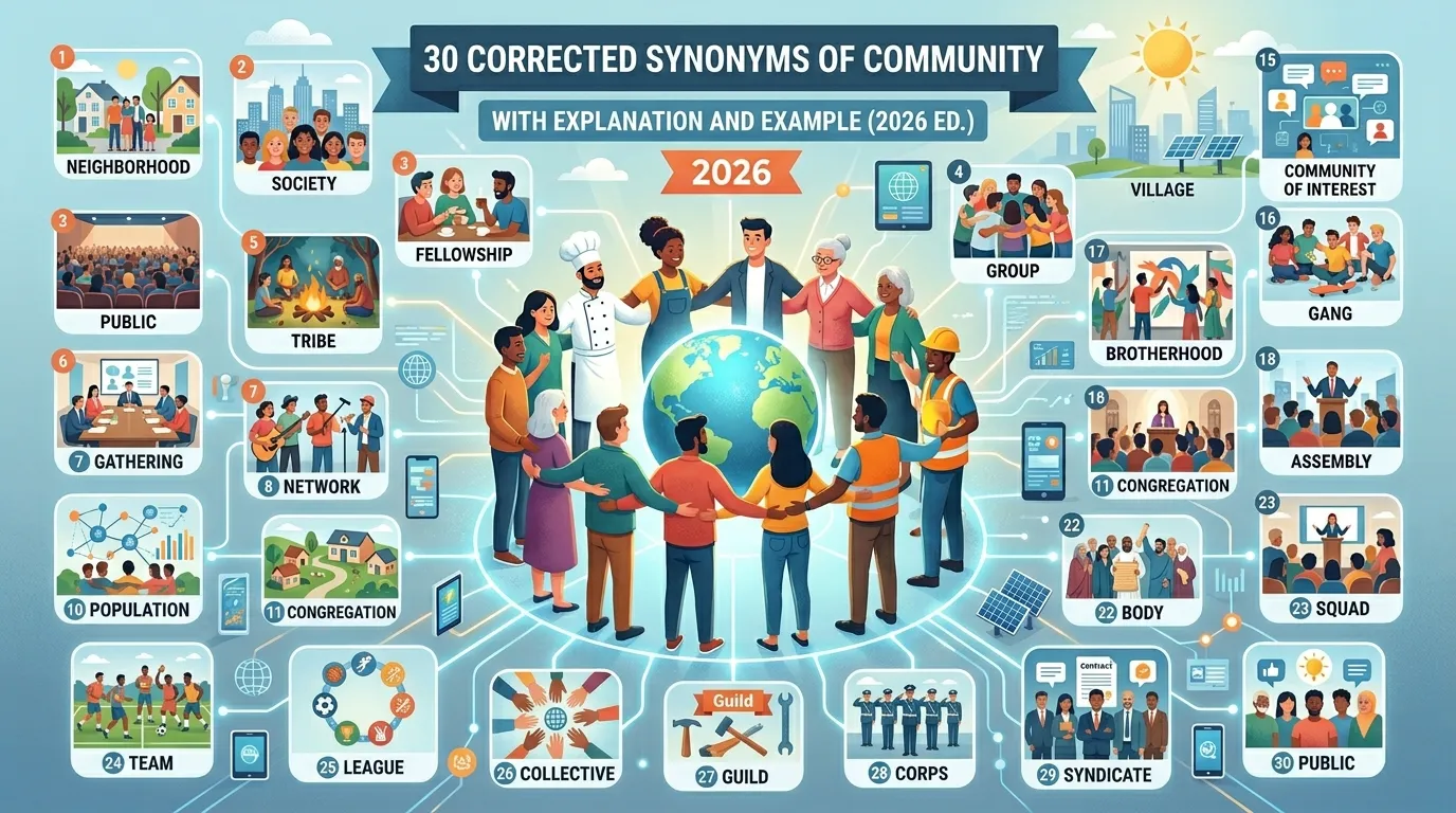 30 Synonyms of Community with Example and Explanation 2026
