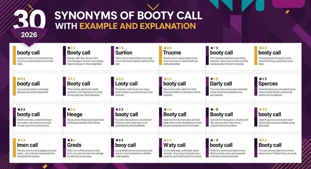 Synonyms of Booty call