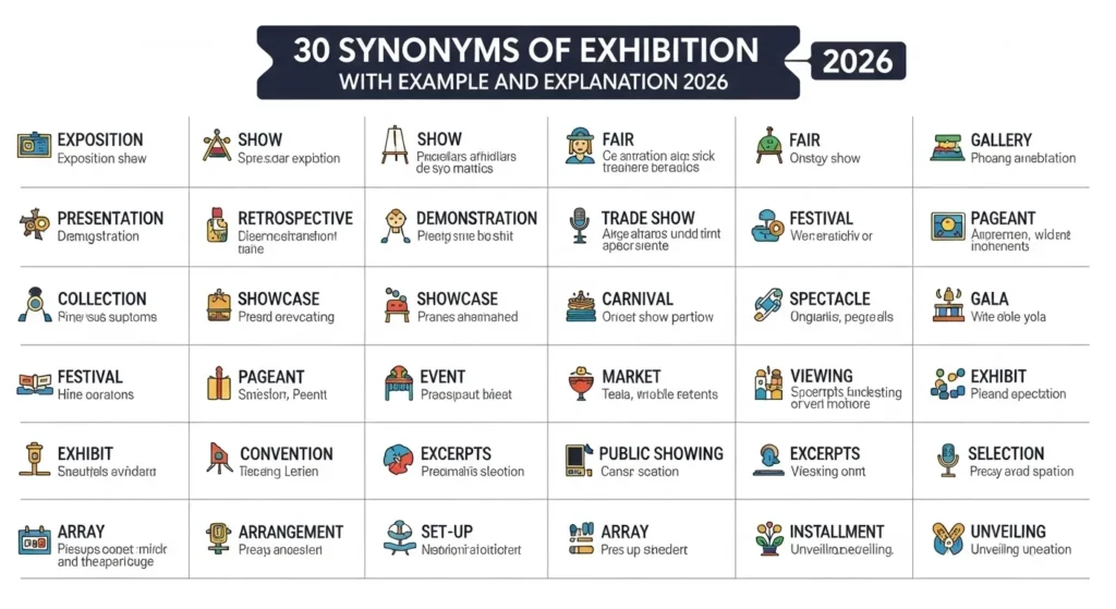 Synonyms of Exhibition