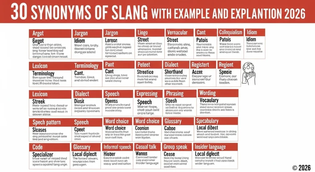 Synonyms of Slang