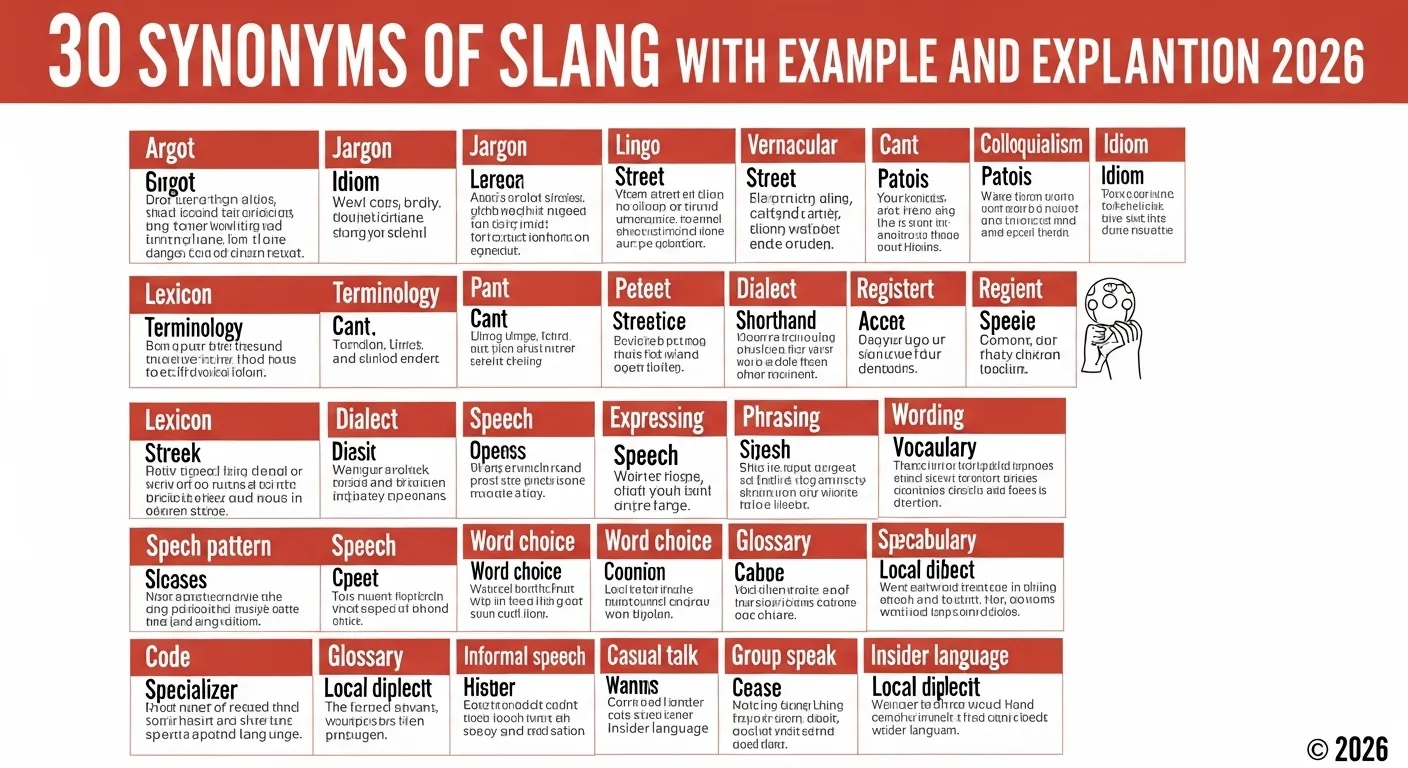 Synonyms of Slang