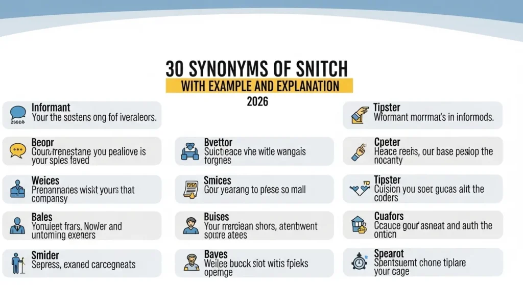 Synonyms of Snitch