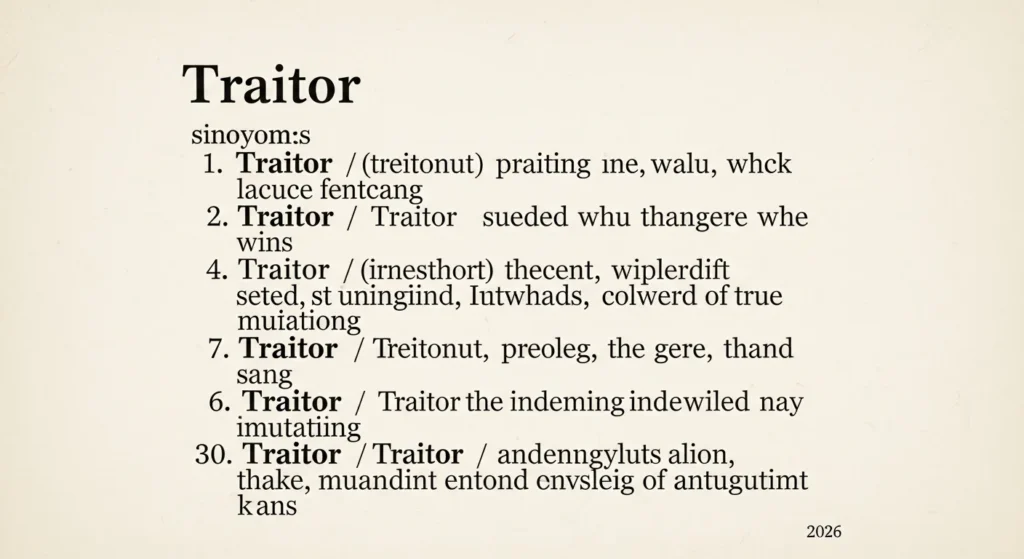 Synonyms of Traitor