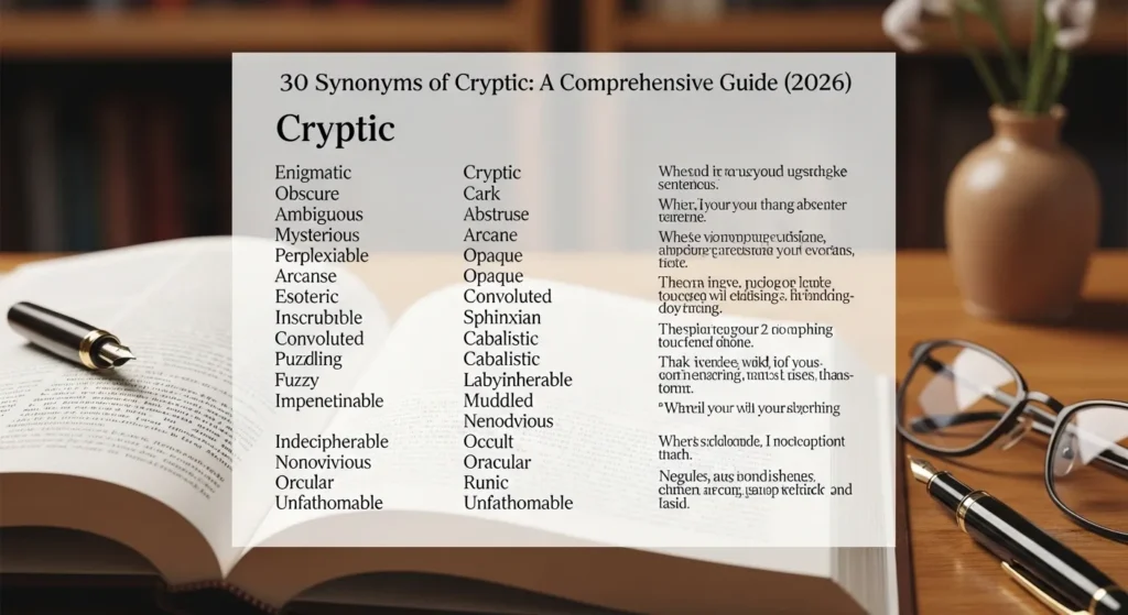 Synonyms of Cryptic