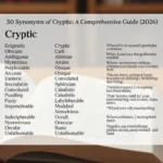 Synonyms of Cryptic