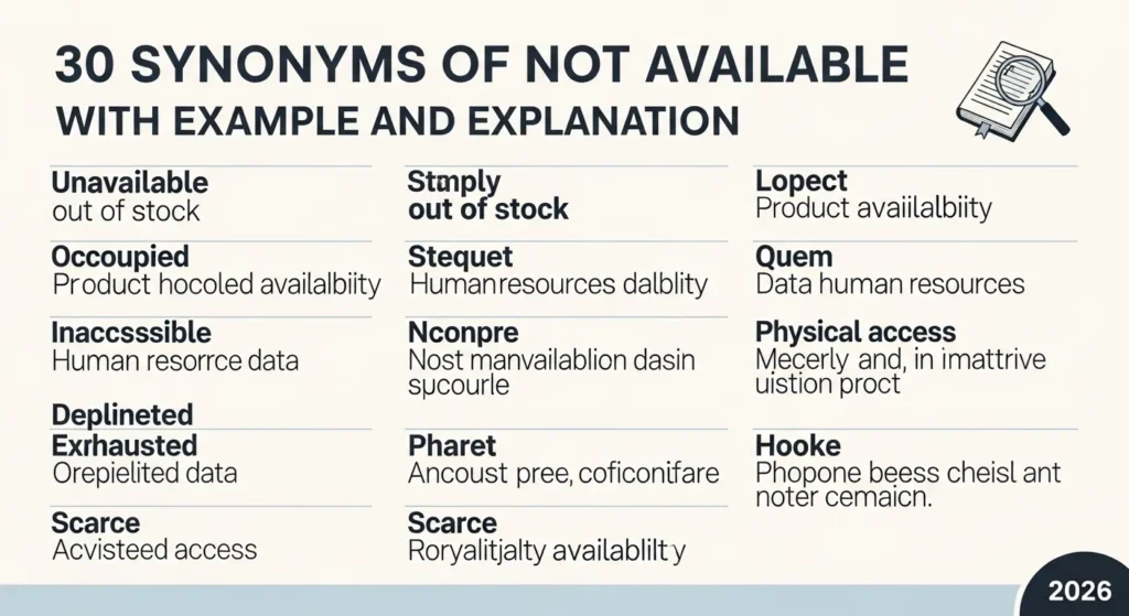 Synonyms of Not Available