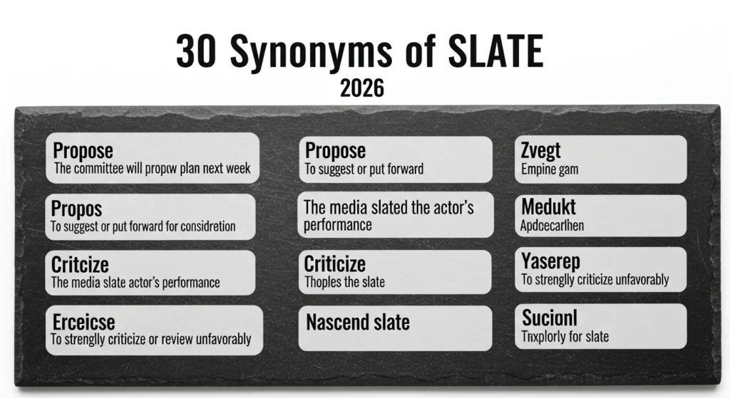 Synonyms of Slate