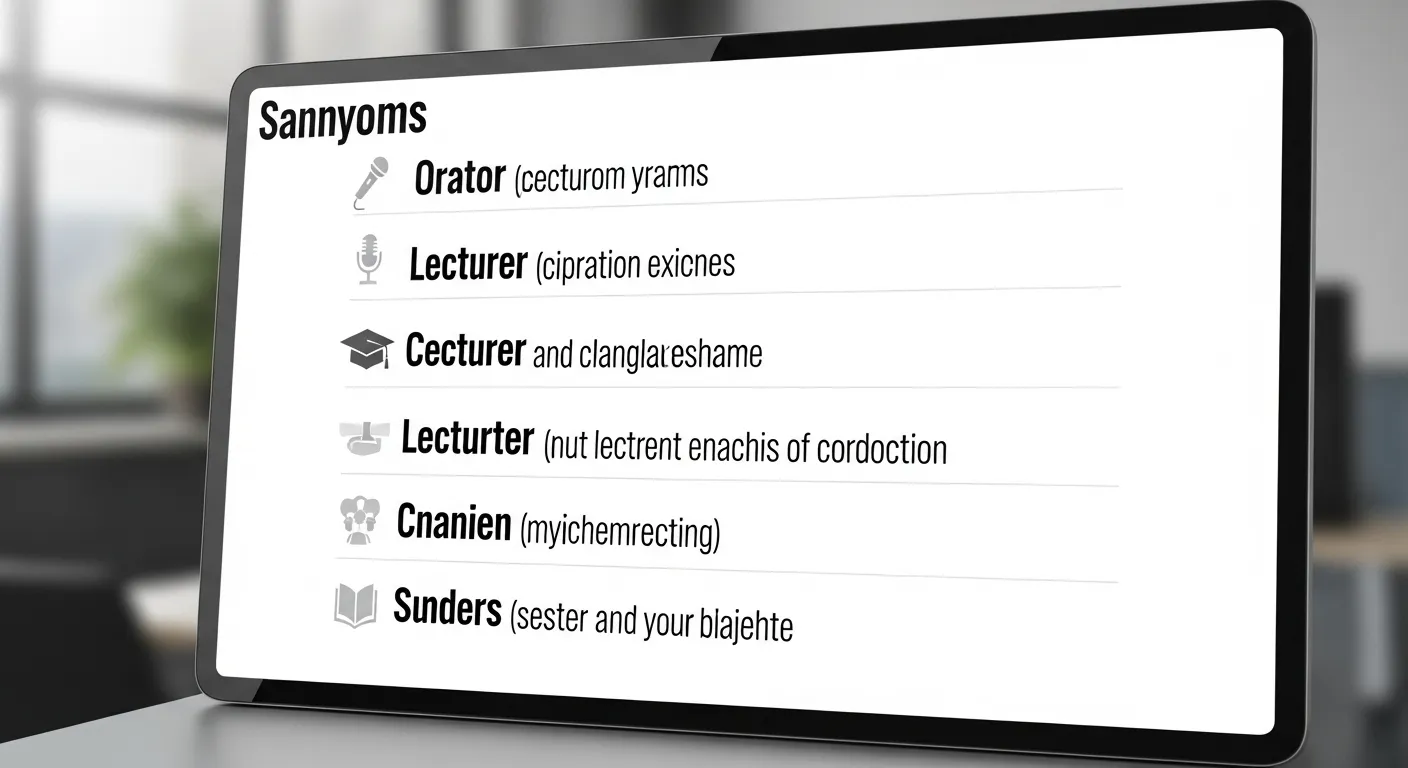 Synonyms of Speaker