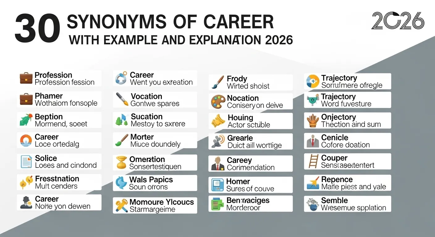 30 Synonyms of Career with Example and Explanation 2026