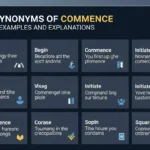 Synonyms of Commence
