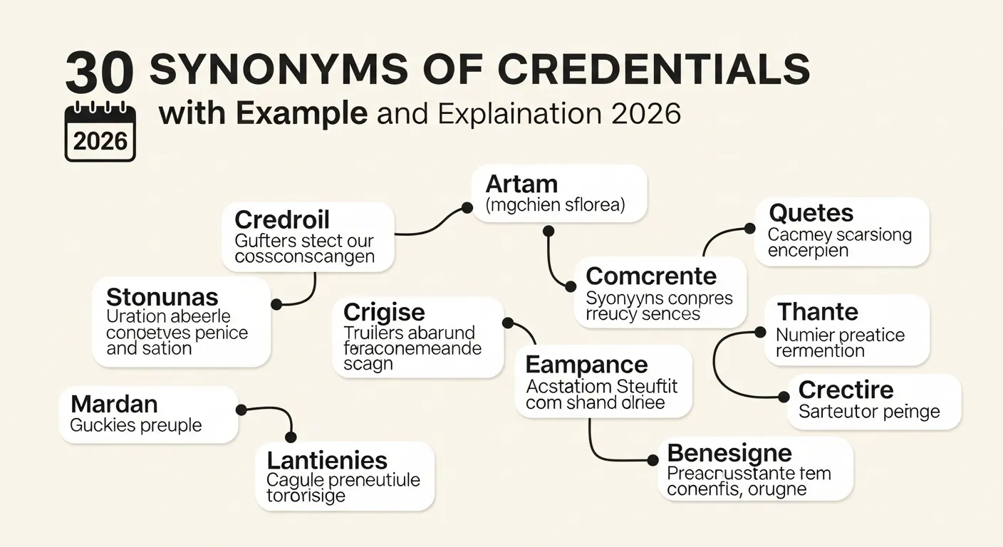 30 Synonyms of Credentials with Example and Explanation 2026