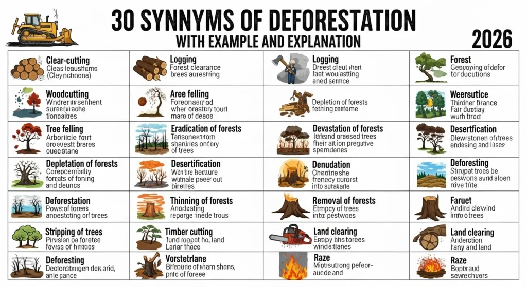 Synonyms of Deforestation