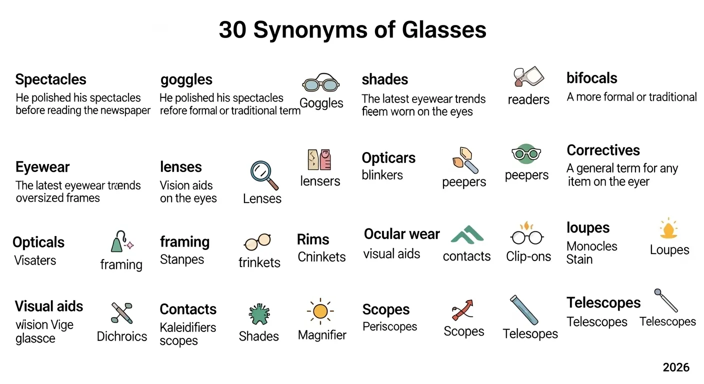 synonyms of glasses