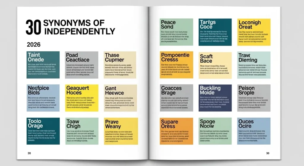 Synonyms of Independently