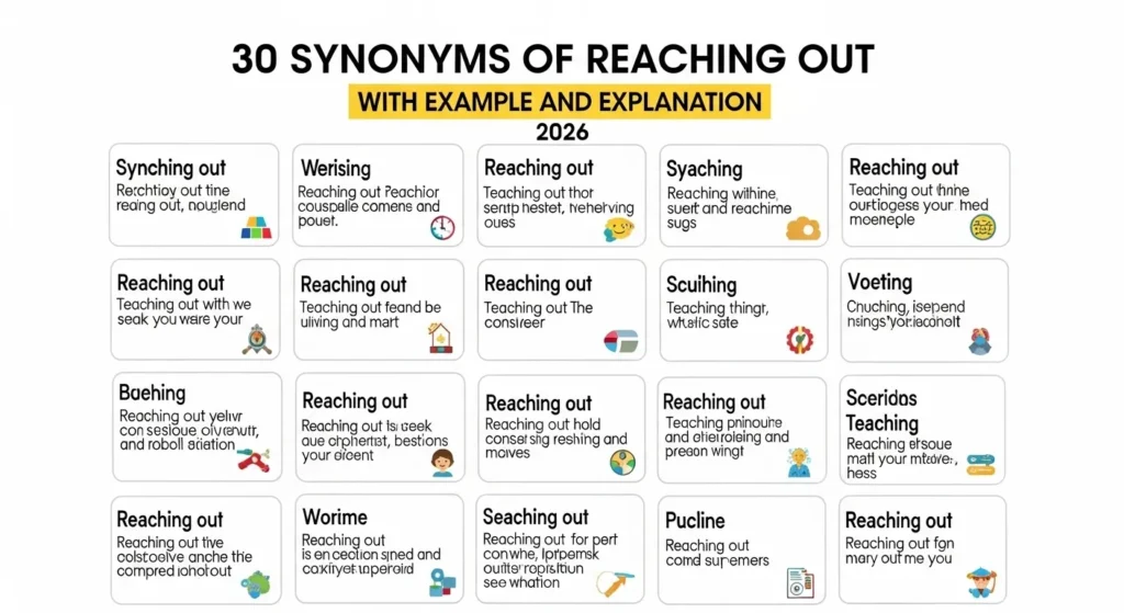synonyms of reaching out