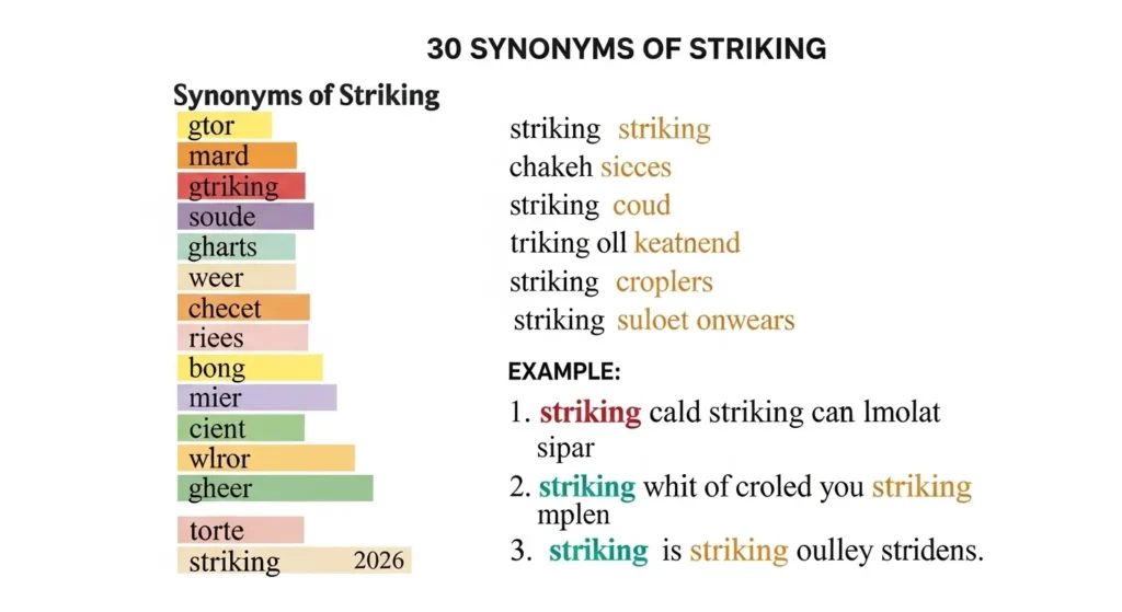 Synonyms of Striking