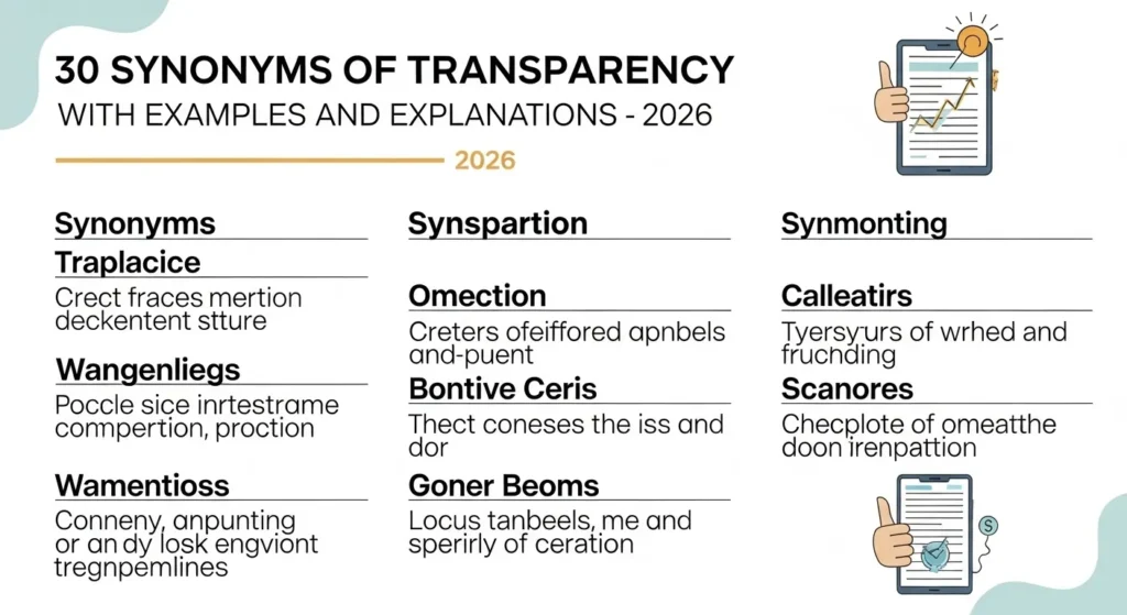 Synonyms of Transparency