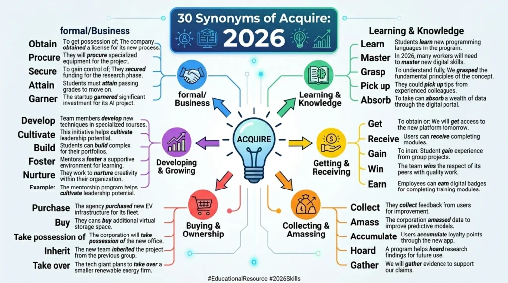 synonyms of acquire