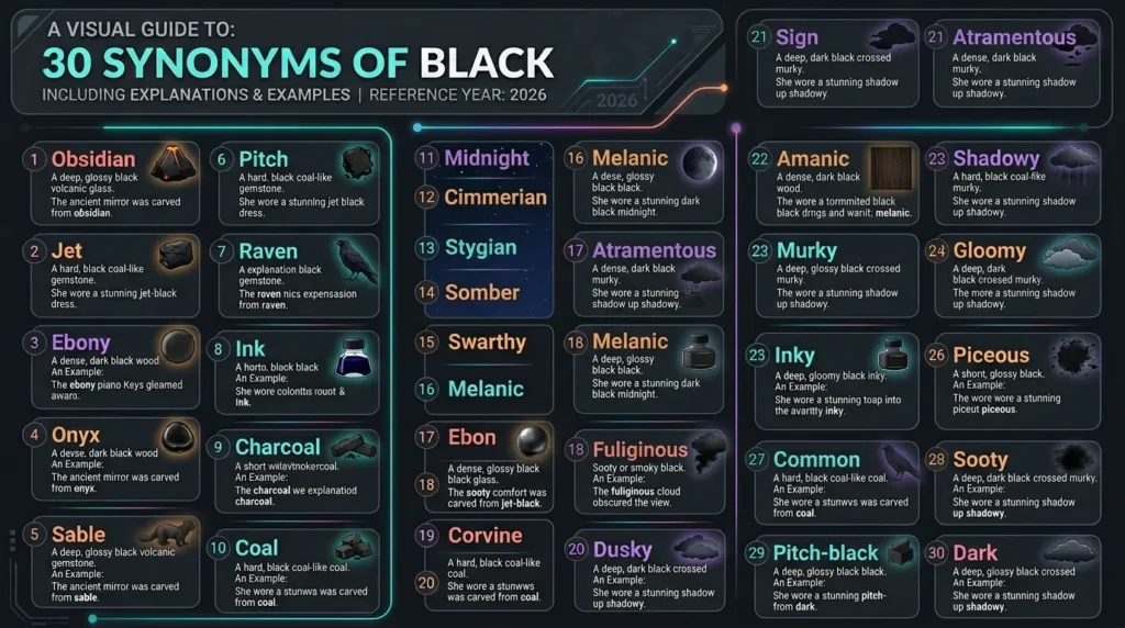 synonyms of black