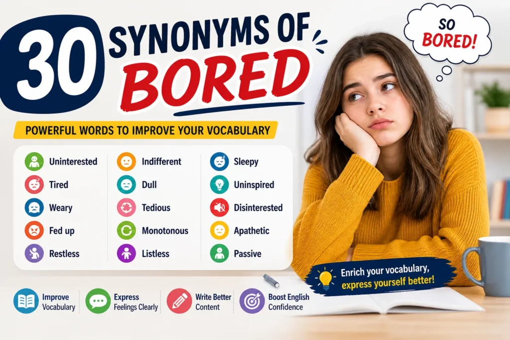 synonyms of bored