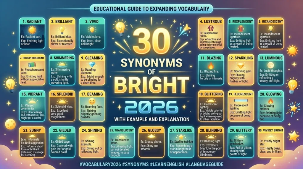 synonyms of bright