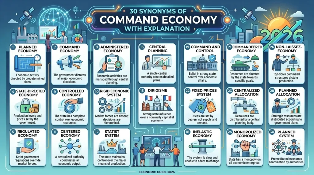 synonyms of command economy