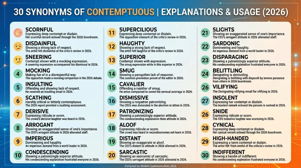 synonyms of contemptuous