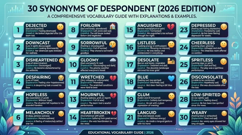 synonyms of despondent