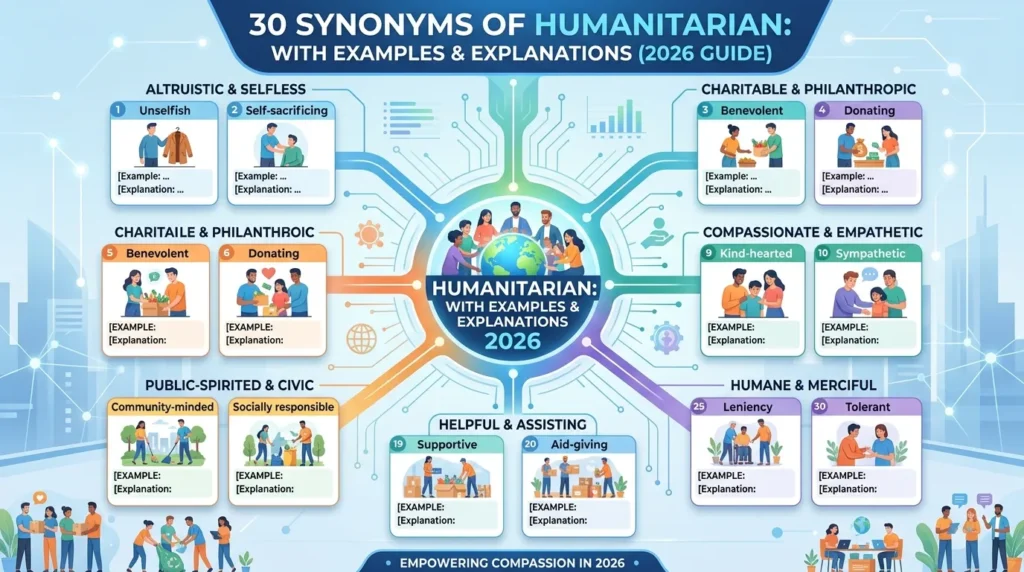 synonyms of humanitarian
