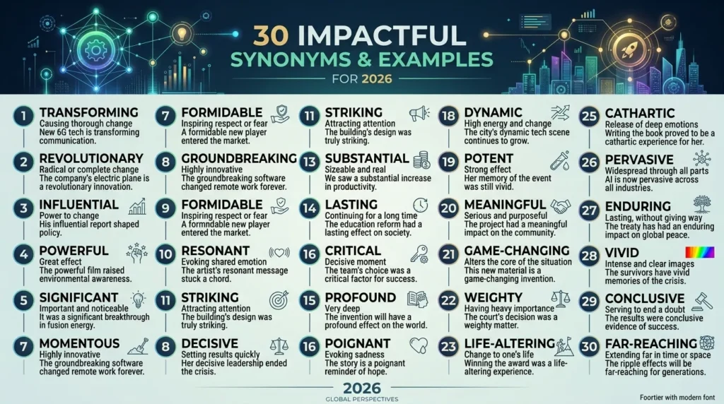 synonyms of impactful