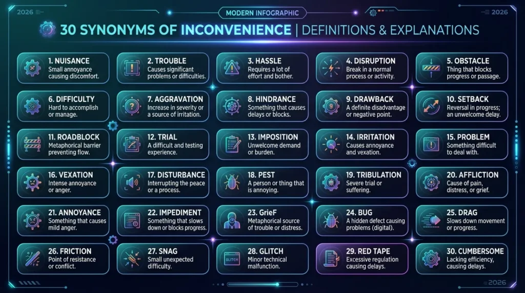 synonyms of inconvenience