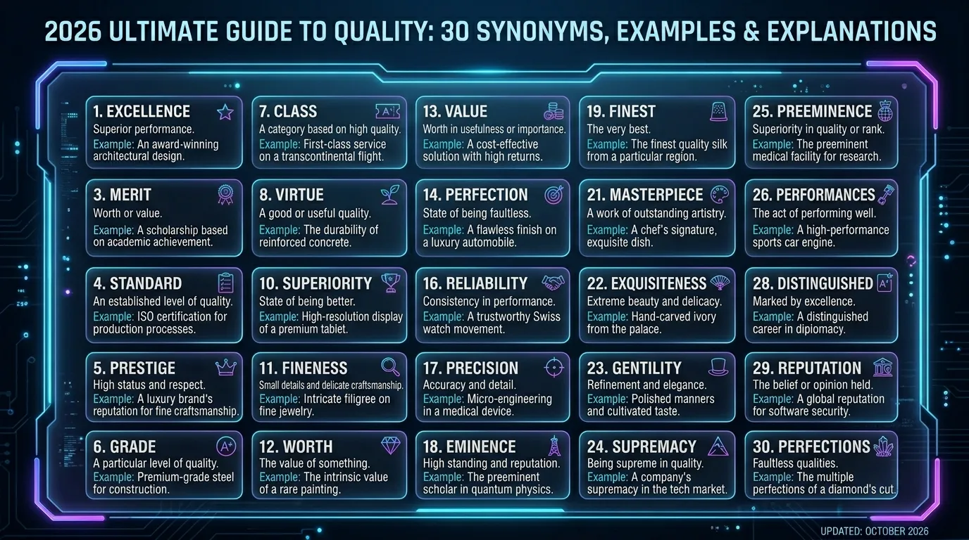 synonyms of quality