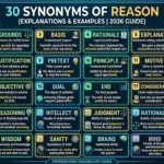 synonyms of reason