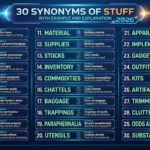 synonyms of stuff