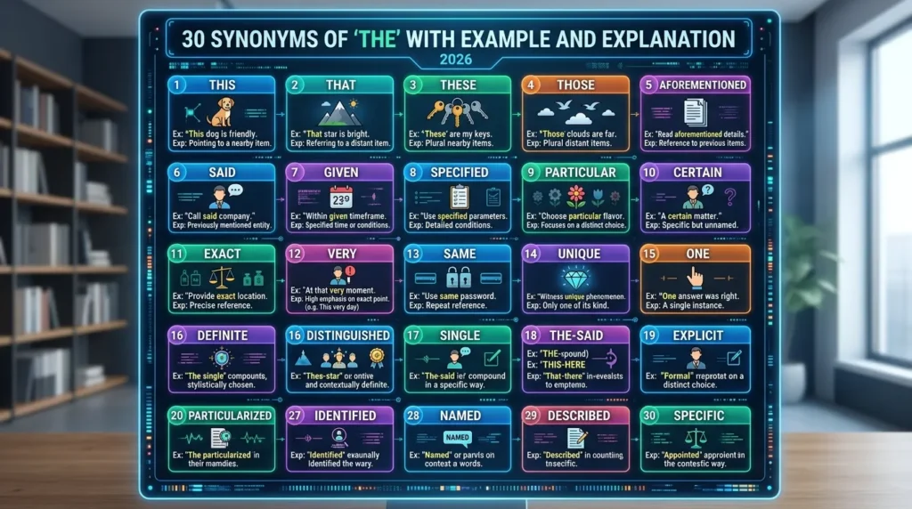synonyms of the