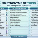 synonyms of thing