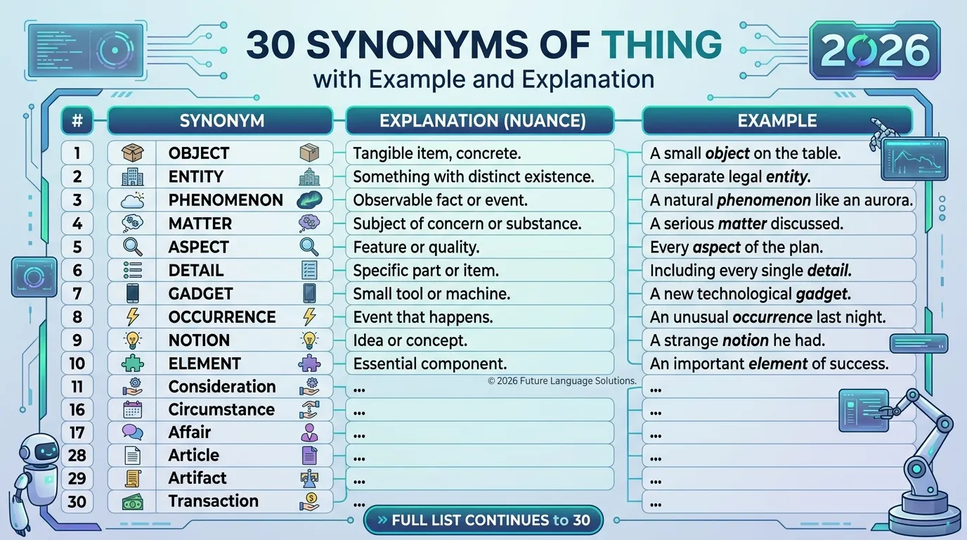 synonyms of thing