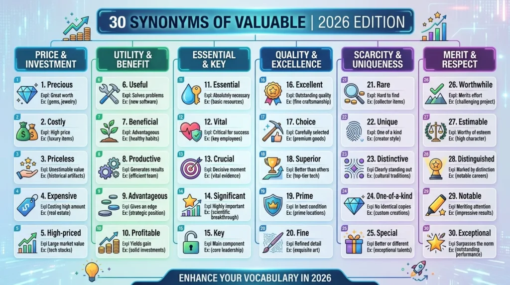 synonyms of valuable