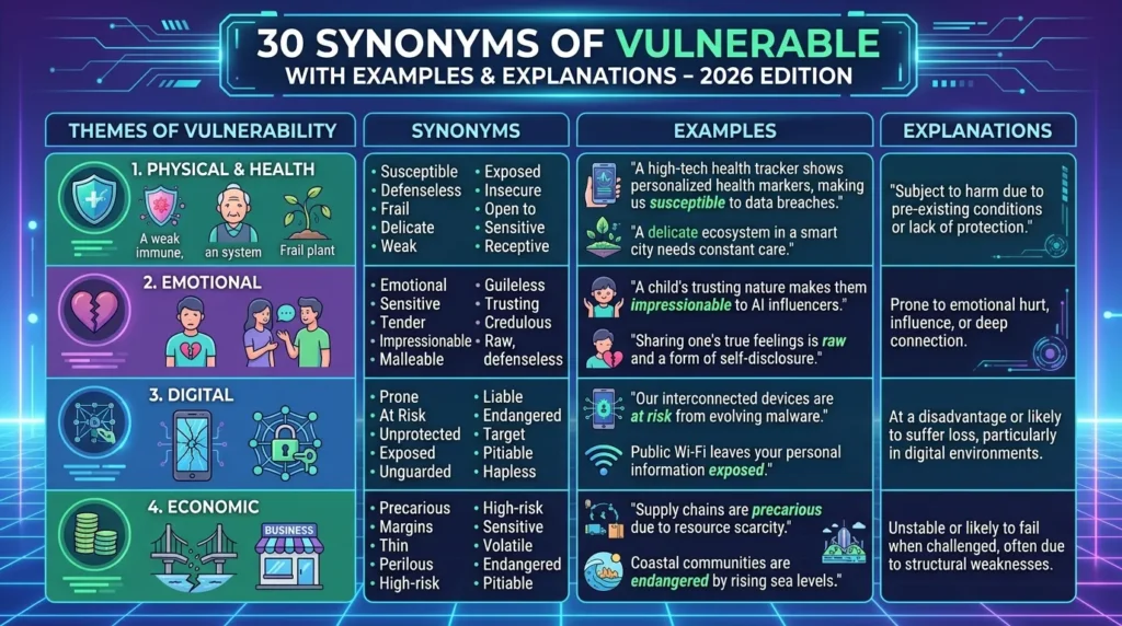 synonyms of vulnerable
