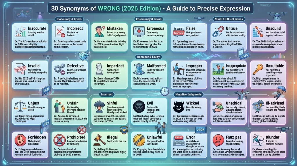 synonyms of wrong