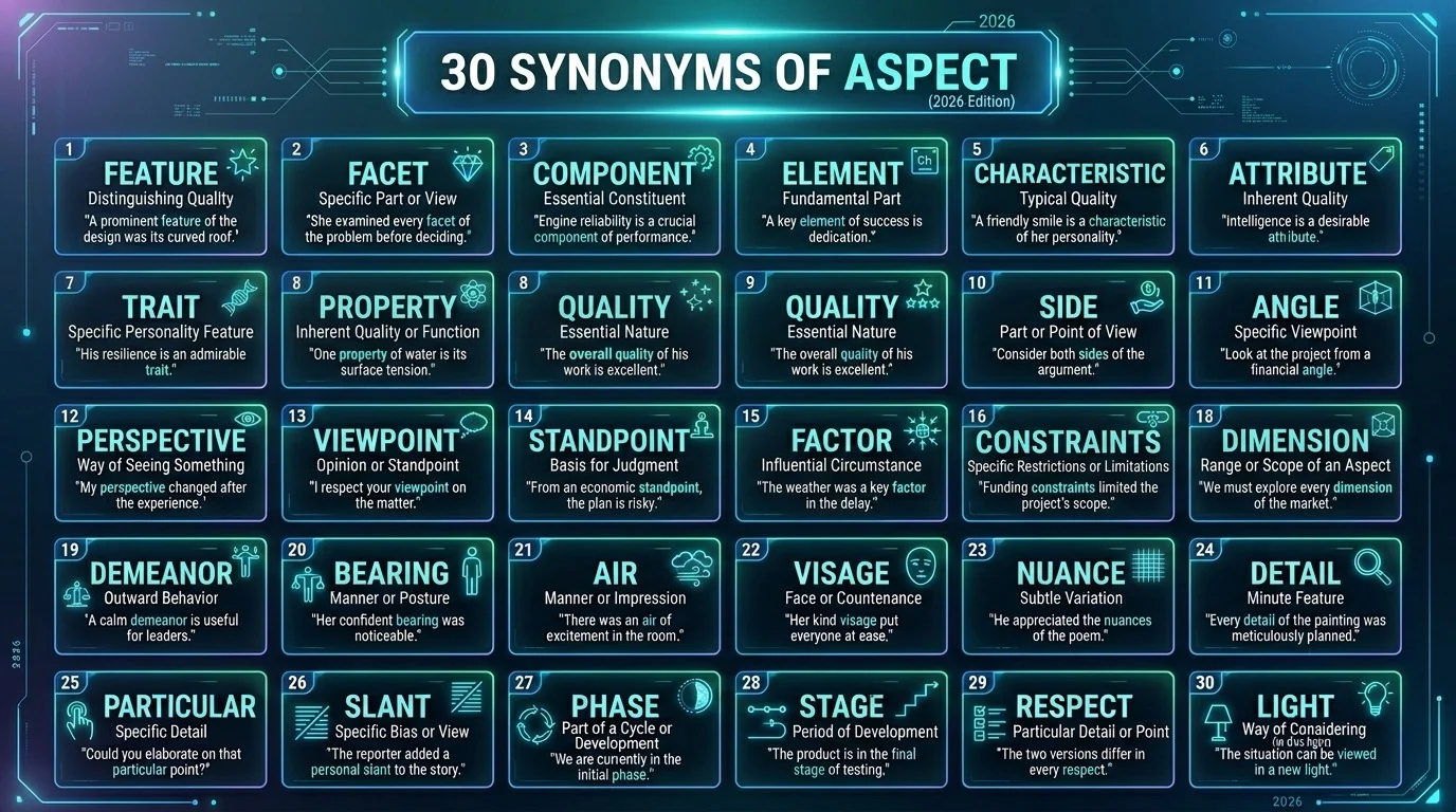 Synonyms of Aspect