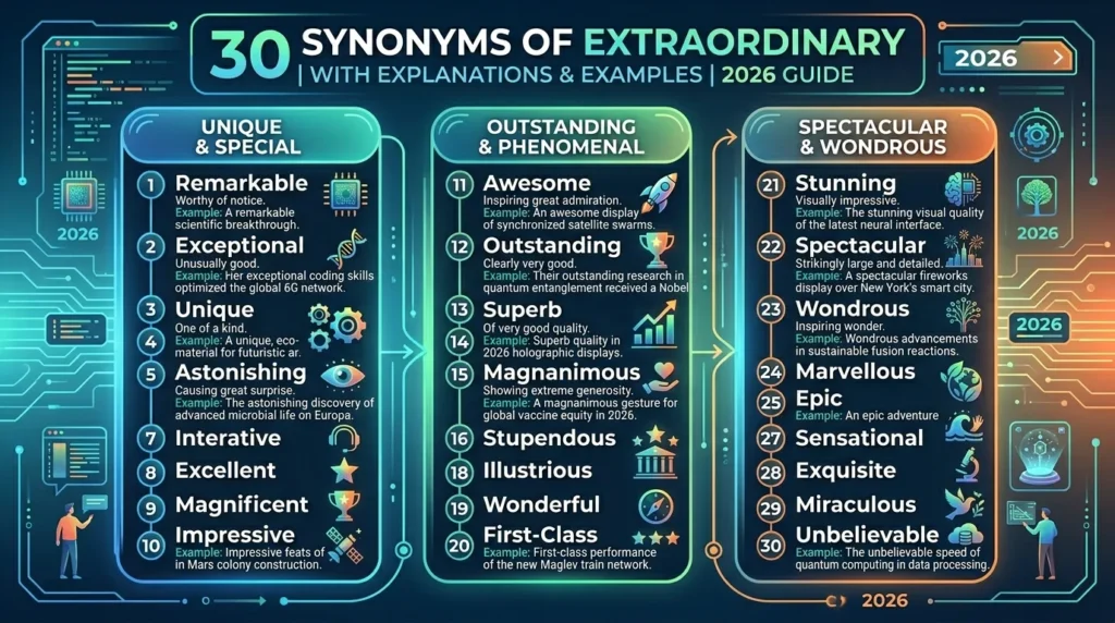 Synonyms of Extraordinary