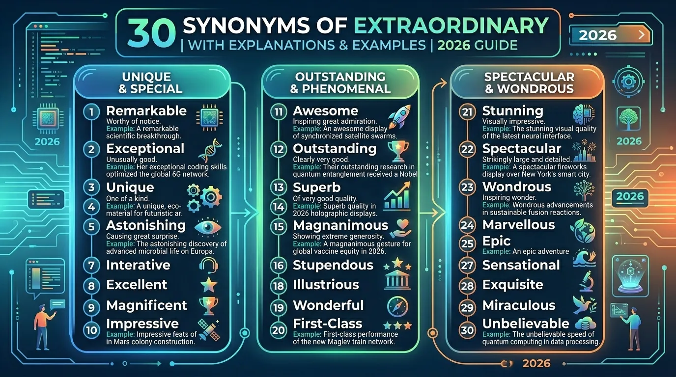 Synonyms of Extraordinary
