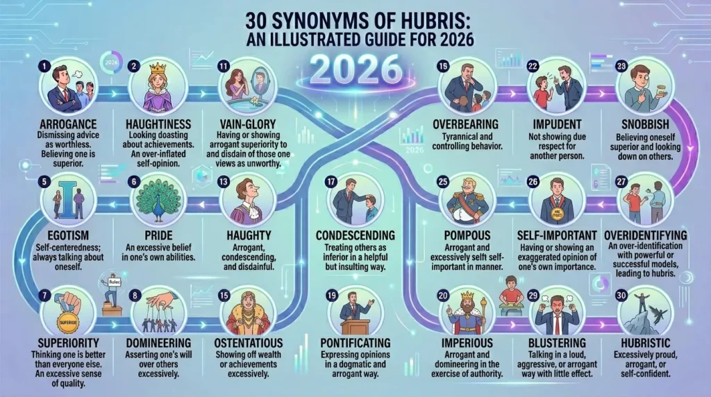 Synonyms of Hubris