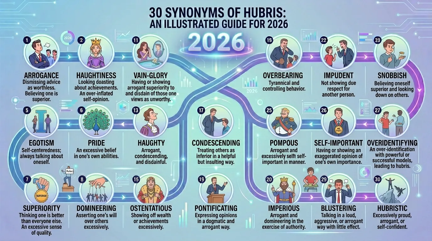 Synonyms of Hubris