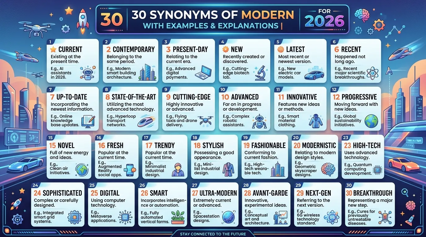 Synonyms of Modern