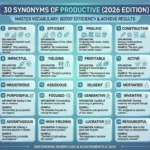 Synonyms of Productive