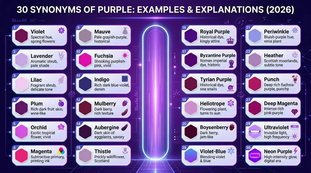 Synonyms of Purple