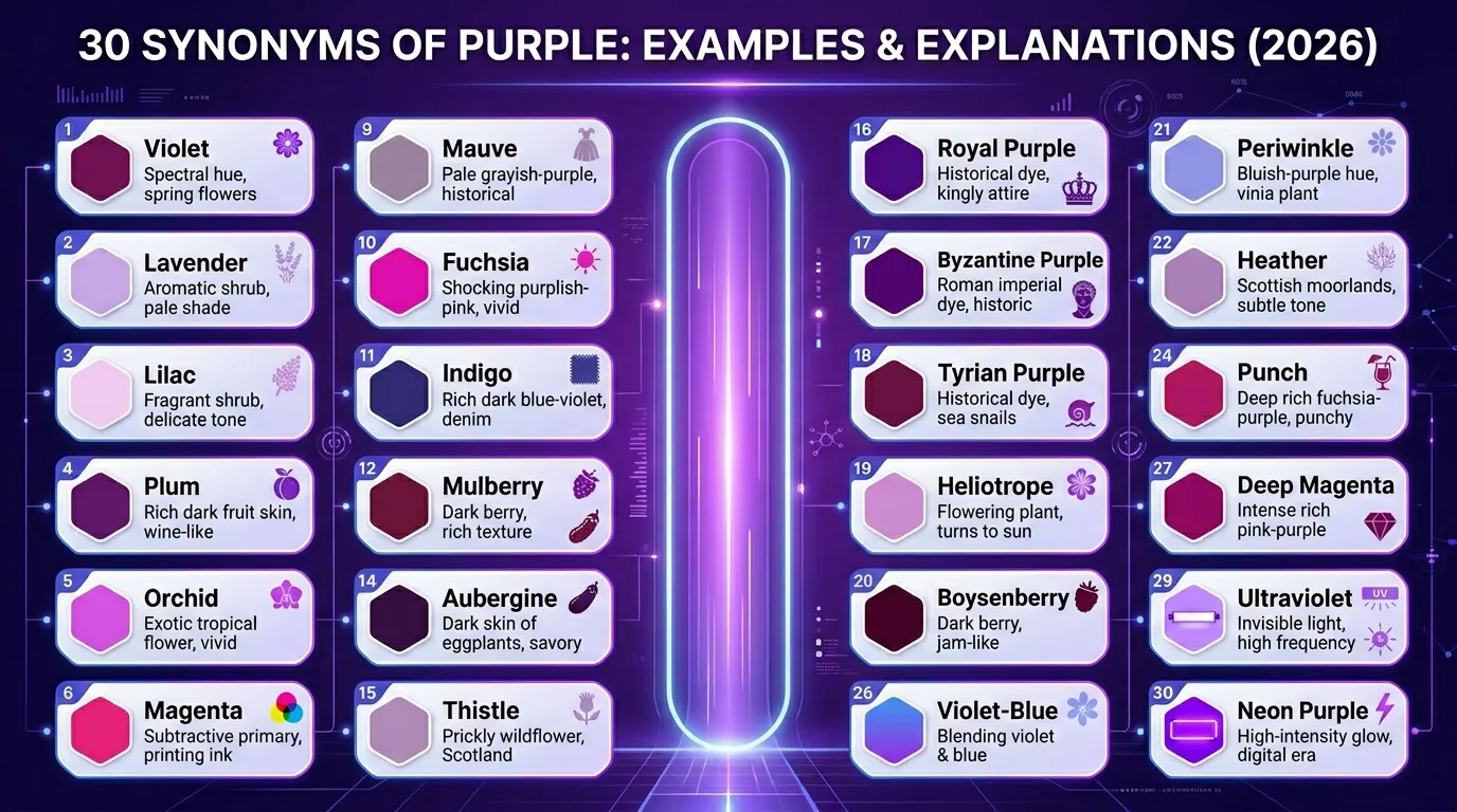 Synonyms of Purple